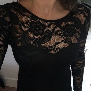LBD Lace with a plunging V back